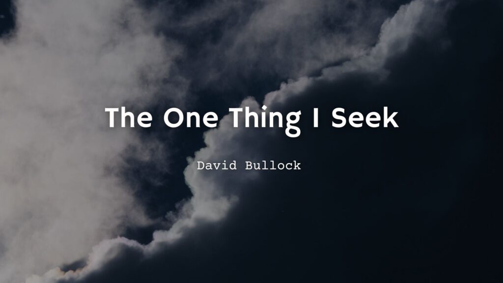 The One Thing I Seek
